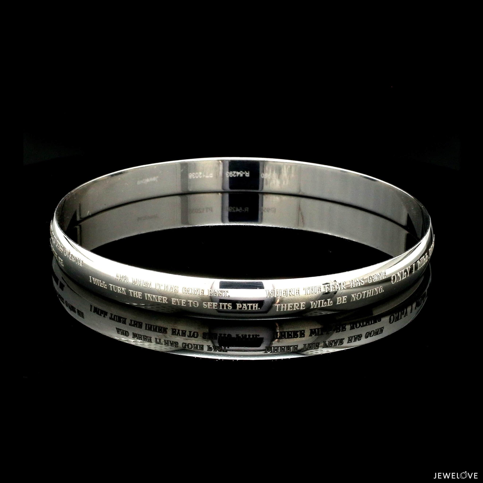 Jewelove™ Bangles & Bracelets Platinum Engraved Kada for Men JL PTB 1288