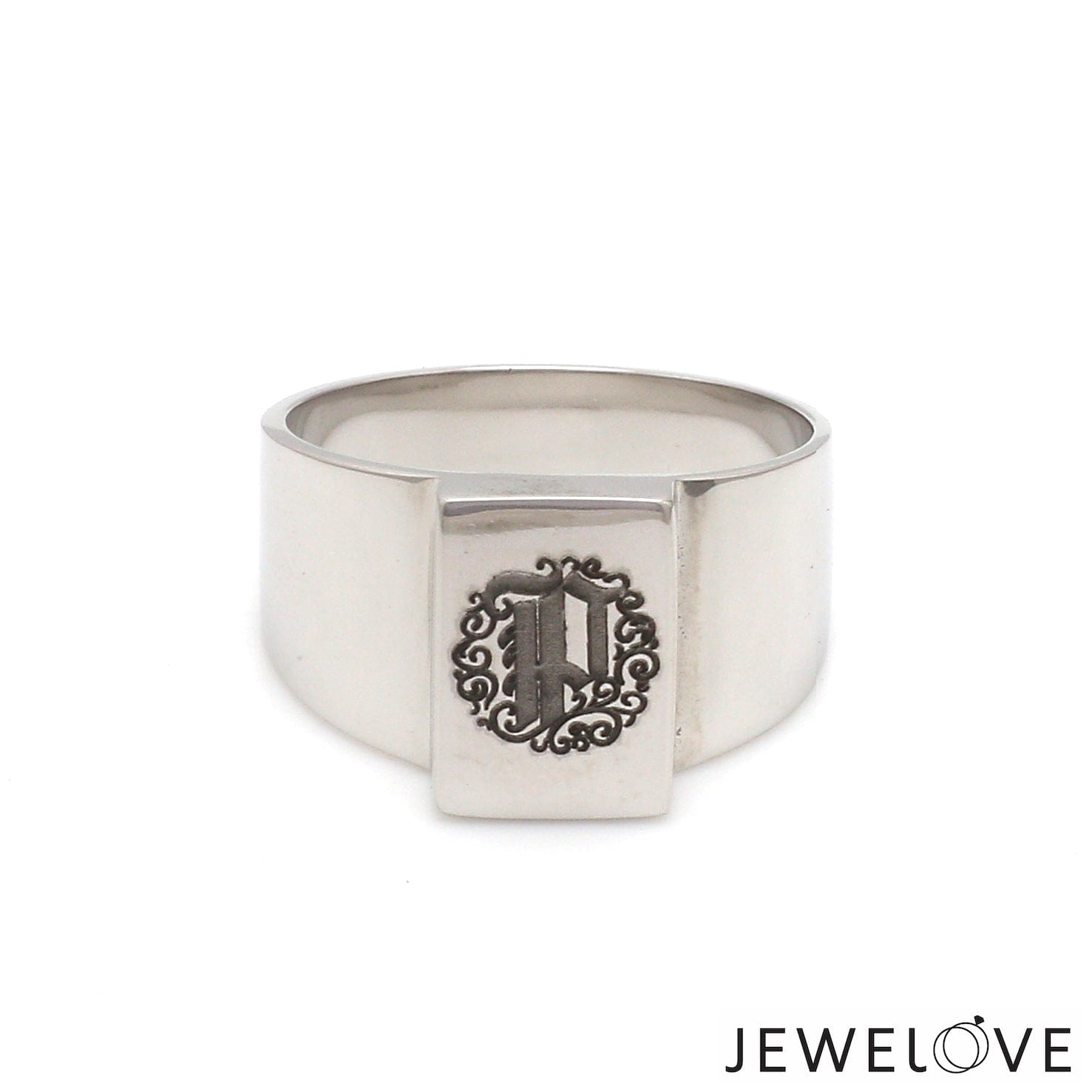 Jewelove™ Rings Men’s Band only Platinum Engraved Ring for Men JL PT 1390