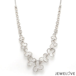 Jewelove™ Necklaces & Pendants Platinum Evara Diamond Necklace & Earrings Set JL PT NE 340