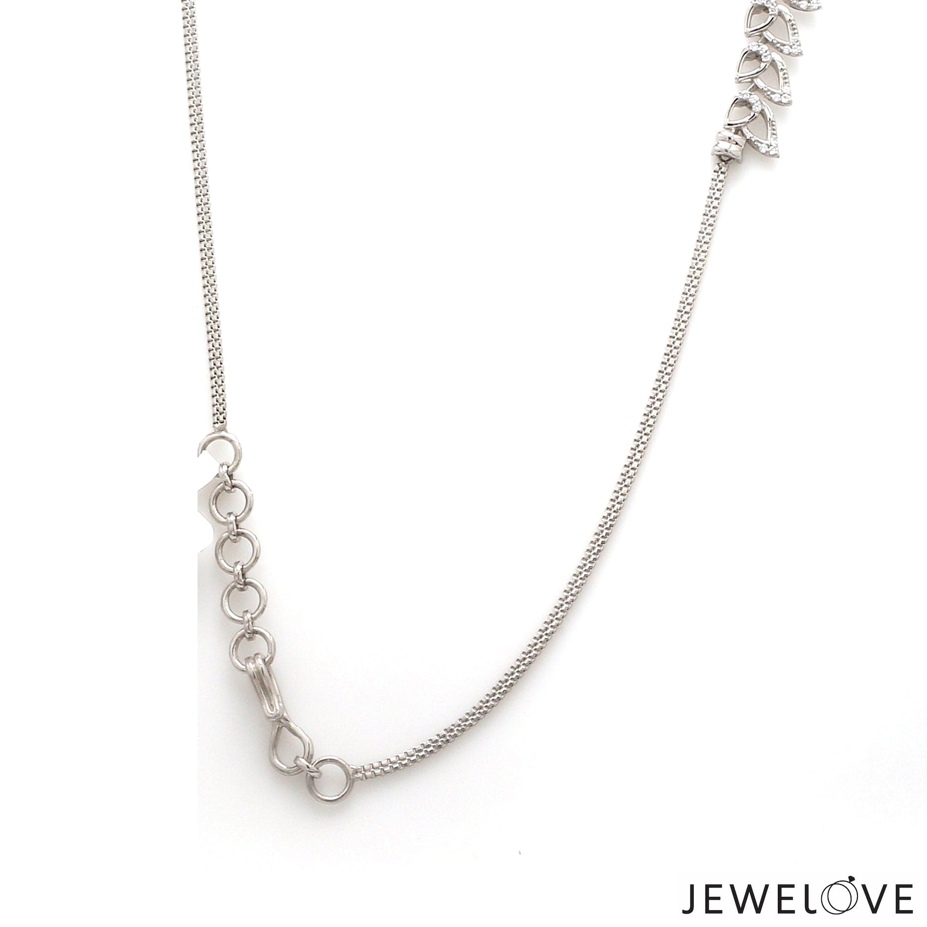 Jewelove™ Necklaces & Pendants Platinum Evara Diamond Necklace & Earrings Set JL PT NE 341