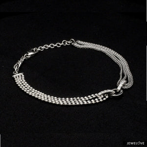 Jewelove™ Bangles & Bracelets Platinum Evara Indo-Western Diamond Bracelet for Women JL PTB 638