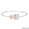 Jewelove™ Bangles & Bracelets Platinum Evara | Rose Gold Diamonds Bracelet for Women JL PTB 827