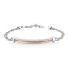 Jewelove™ Bangles & Bracelets Platinum Evara Rose Gold Fusion Diamond Bracelet for Women JL PTB 758