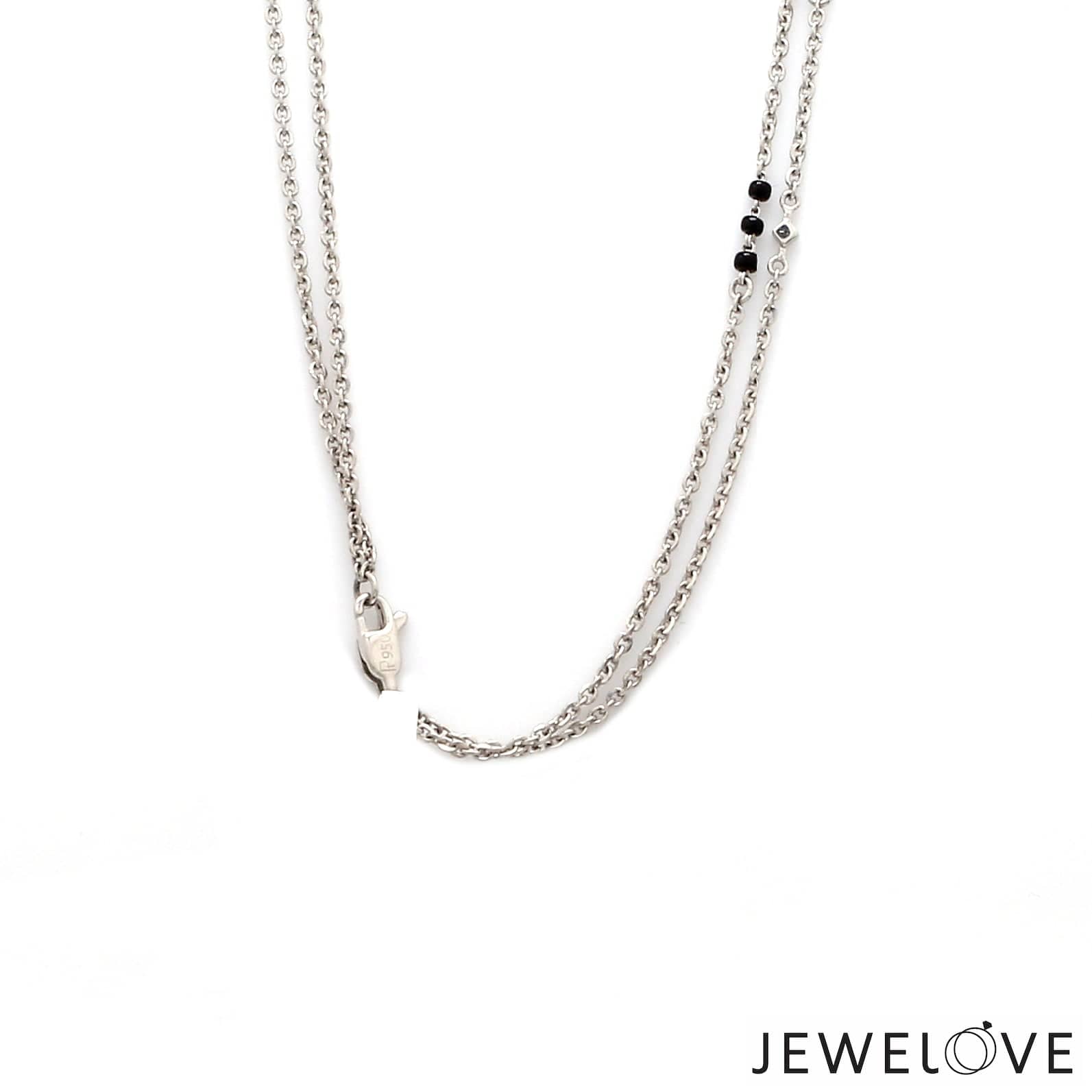 Jewelove™ Necklaces & Pendants Platinum & Gold Diamond Mangalsutra Pendant with Chain JL PT MS 01