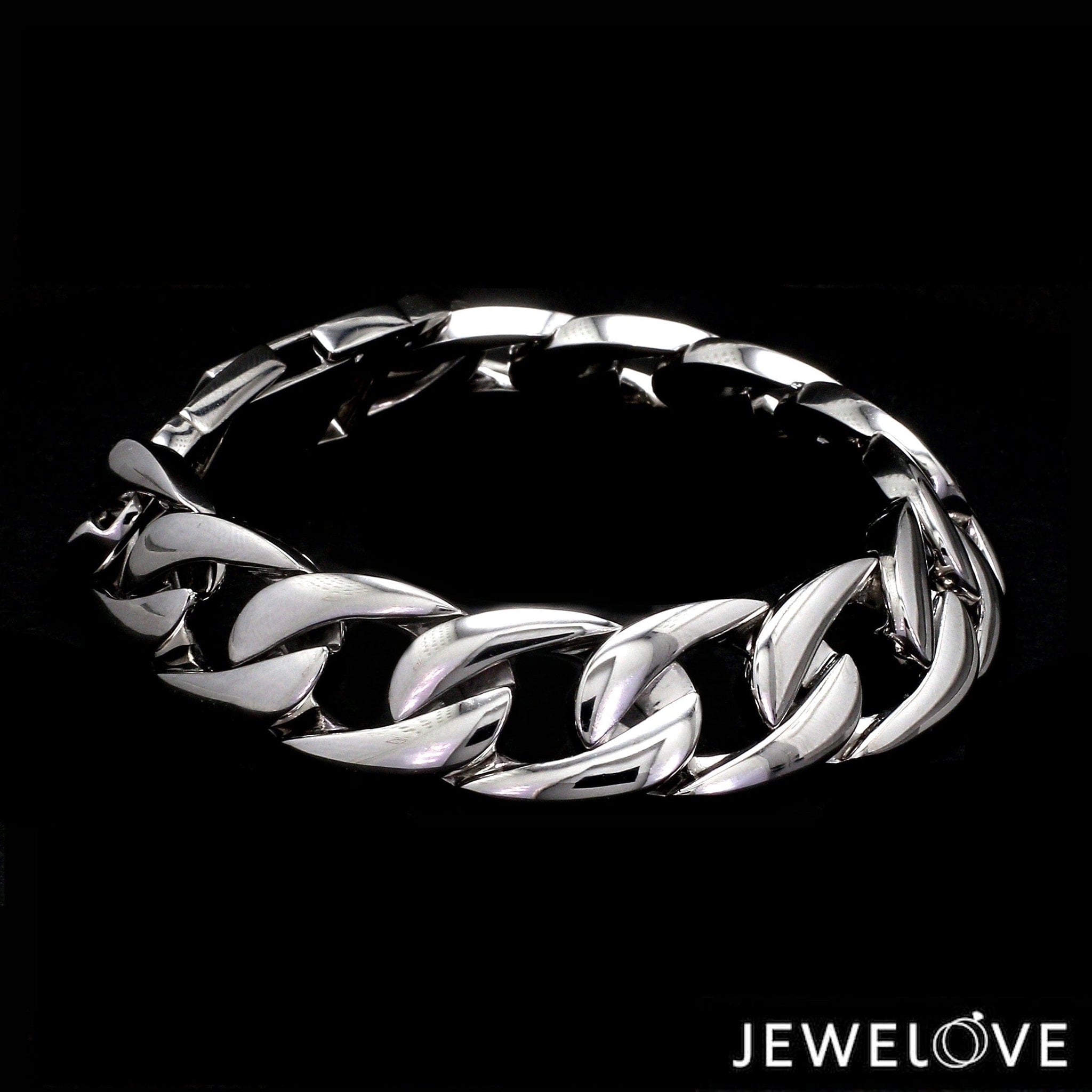 Jewelove™ Bangles & Bracelets 144 grams Platinum Heavy Bracelet for Men JL PTB 1183