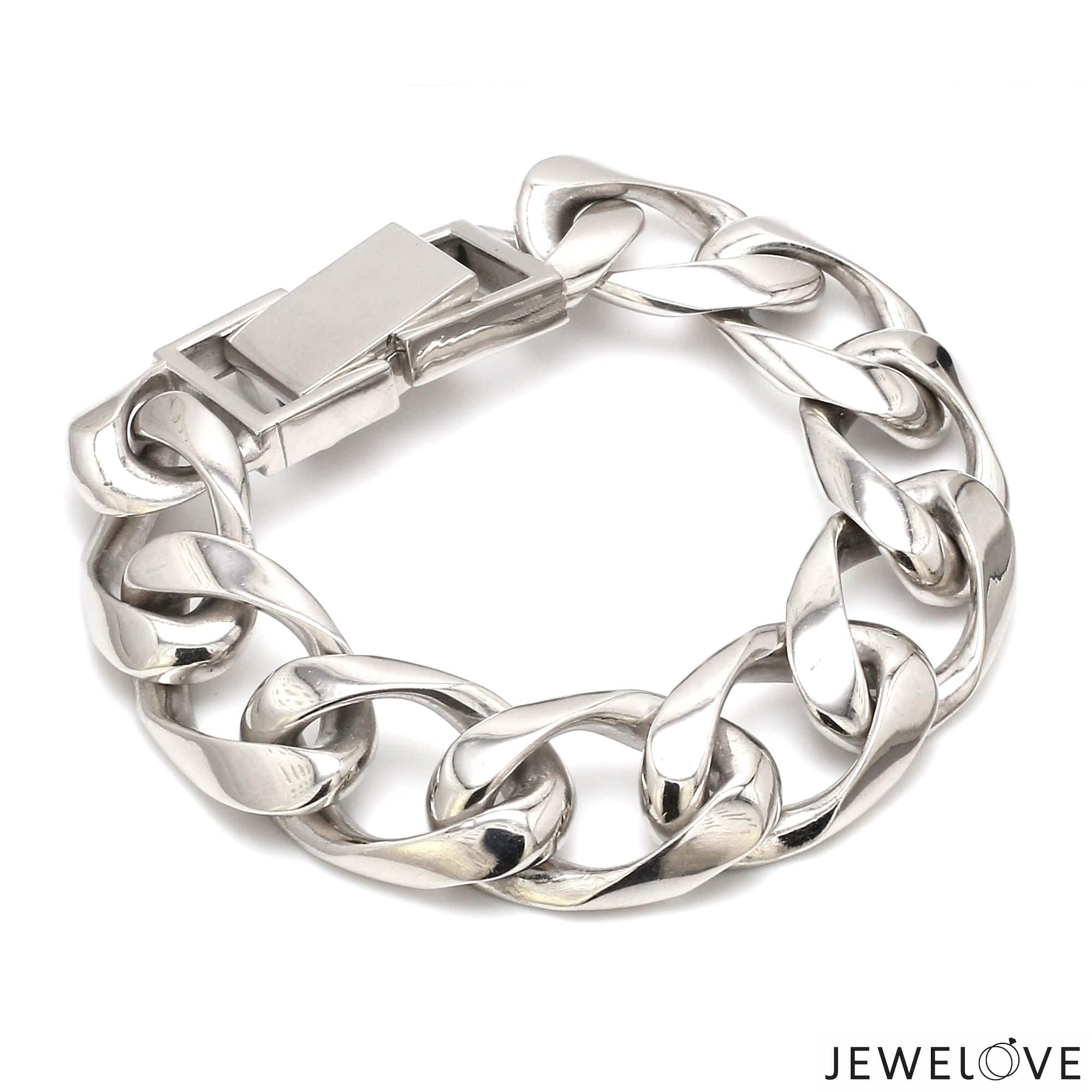 Jewelove™ Bangles & Bracelets Platinum Heavy Bracelet for Men JL PTB 1183-A