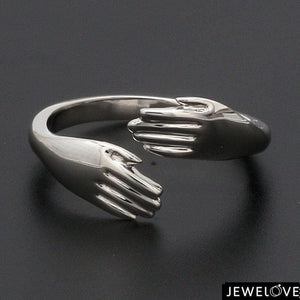 Jewelove™ Rings Platinum Hug Unisex Ring JL PT 938