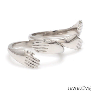 Jewelove™ Rings Platinum Hug Unisex Ring JL PT 938