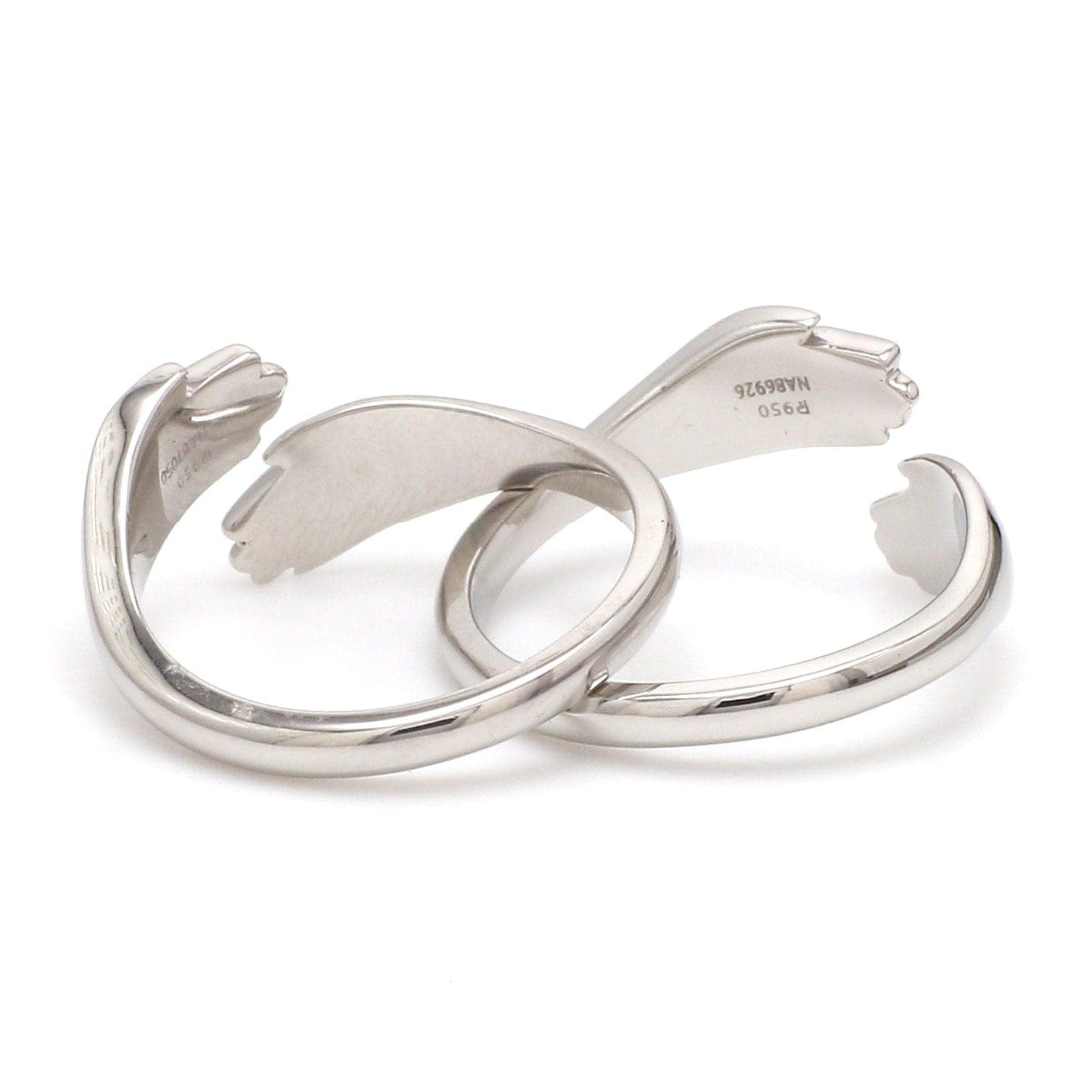 Jewelove™ Rings Platinum Hug Unisex Ring JL PT 938