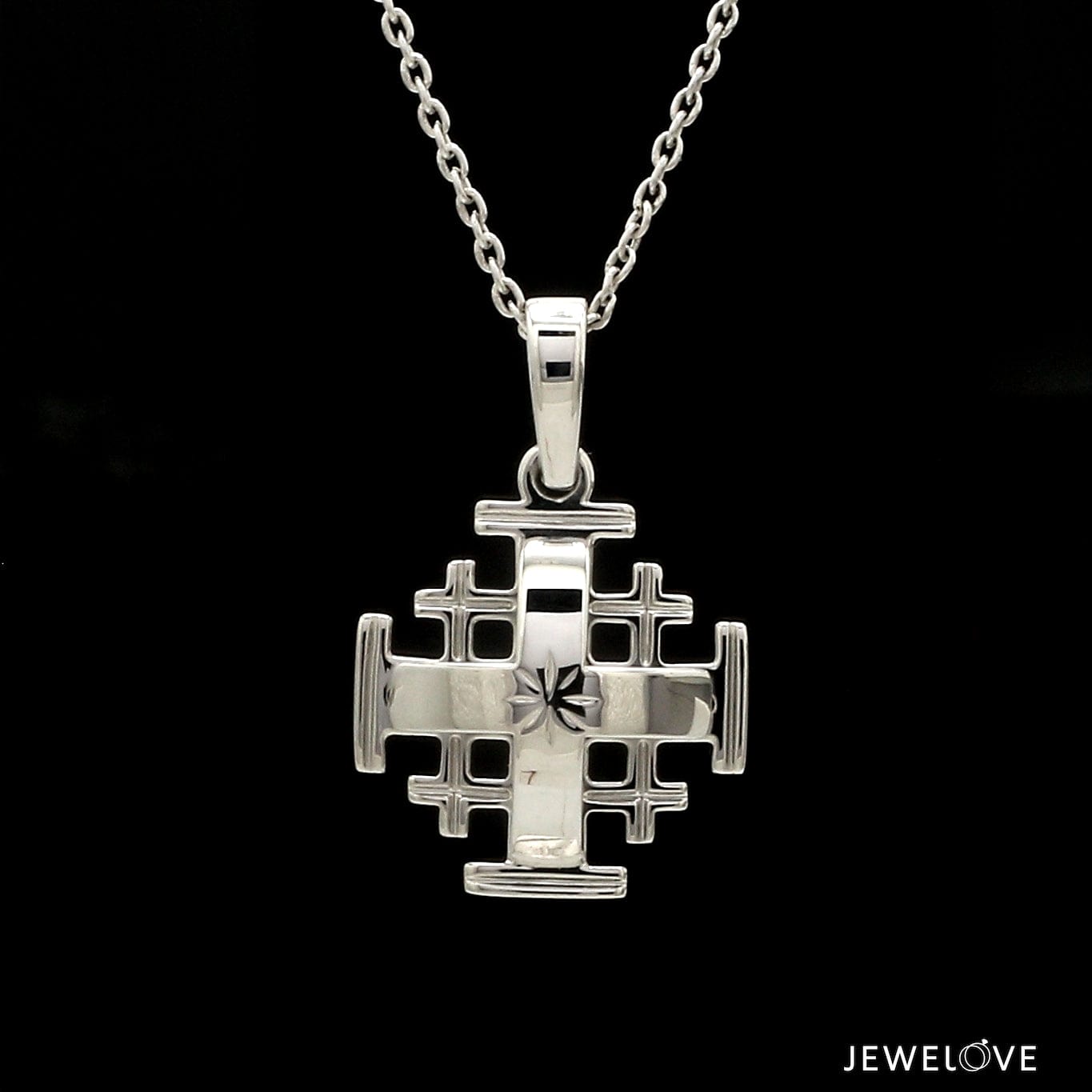 Peoples Jewellers 0.116 CT. T.W. Diamond Loop Cross Pendant in Sterling  Silver|Peoples Jewellers | Southcentre Mall