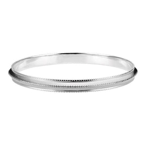 Jewelove™ Bangles & Bracelets Platinum Kada with a raised Center with Unique Texture for Men JL PTB 765