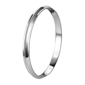 Jewelove™ Bangles & Bracelets Platinum Kada with a raised Center with Unique Texture for Men JL PTB 765