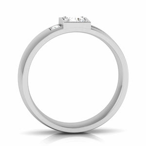 Jewelove™ Rings Platinum Love Bands Diamond Couple Rings JL PT CB 163