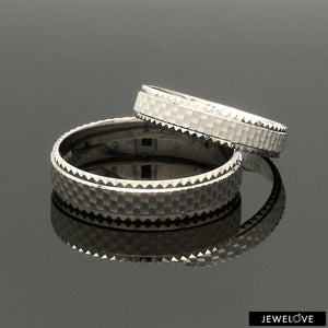 Jewelove™ Rings Platinum Love Bands for Couple JL PT 1306