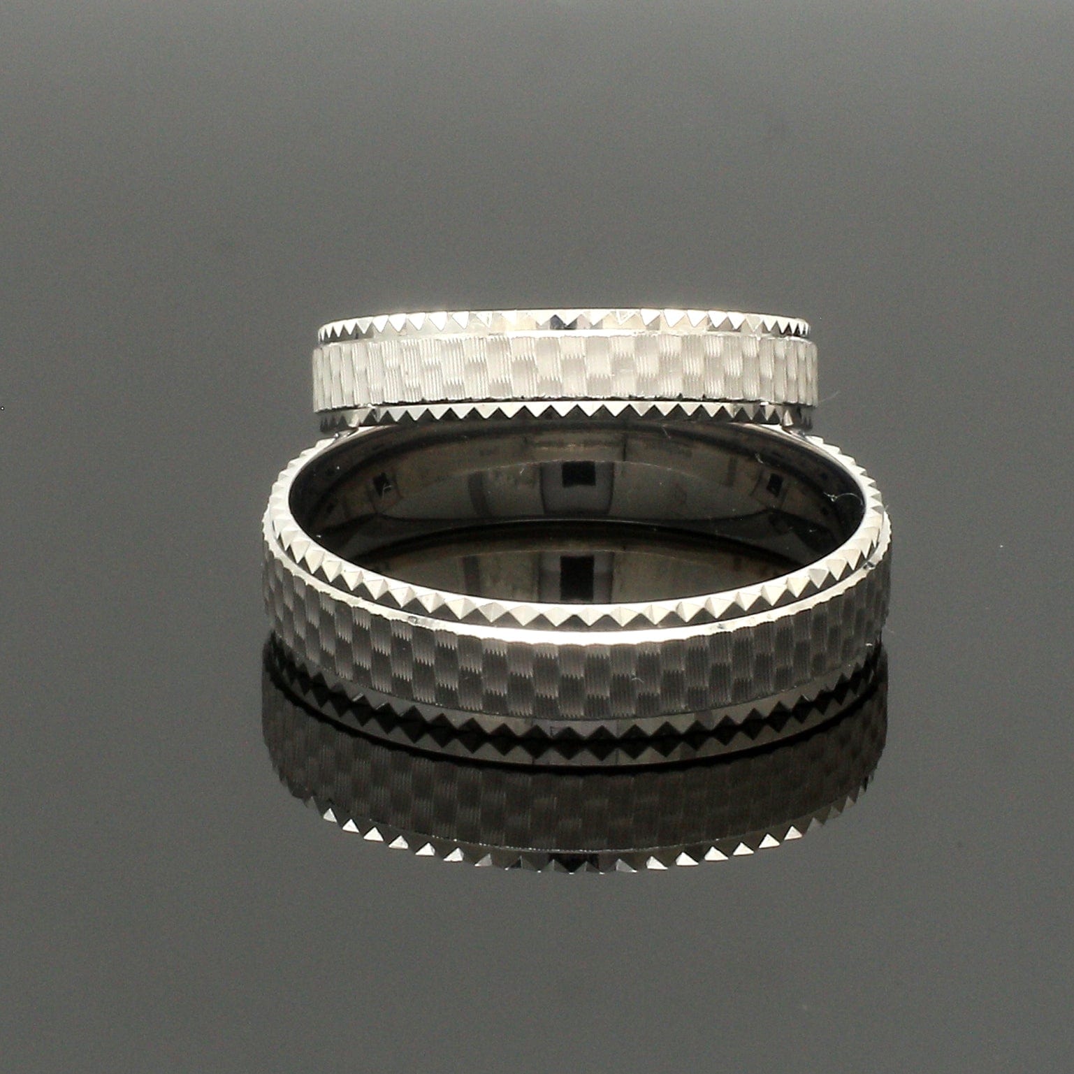 Jewelove™ Rings Platinum Love Bands for Couple JL PT 1306