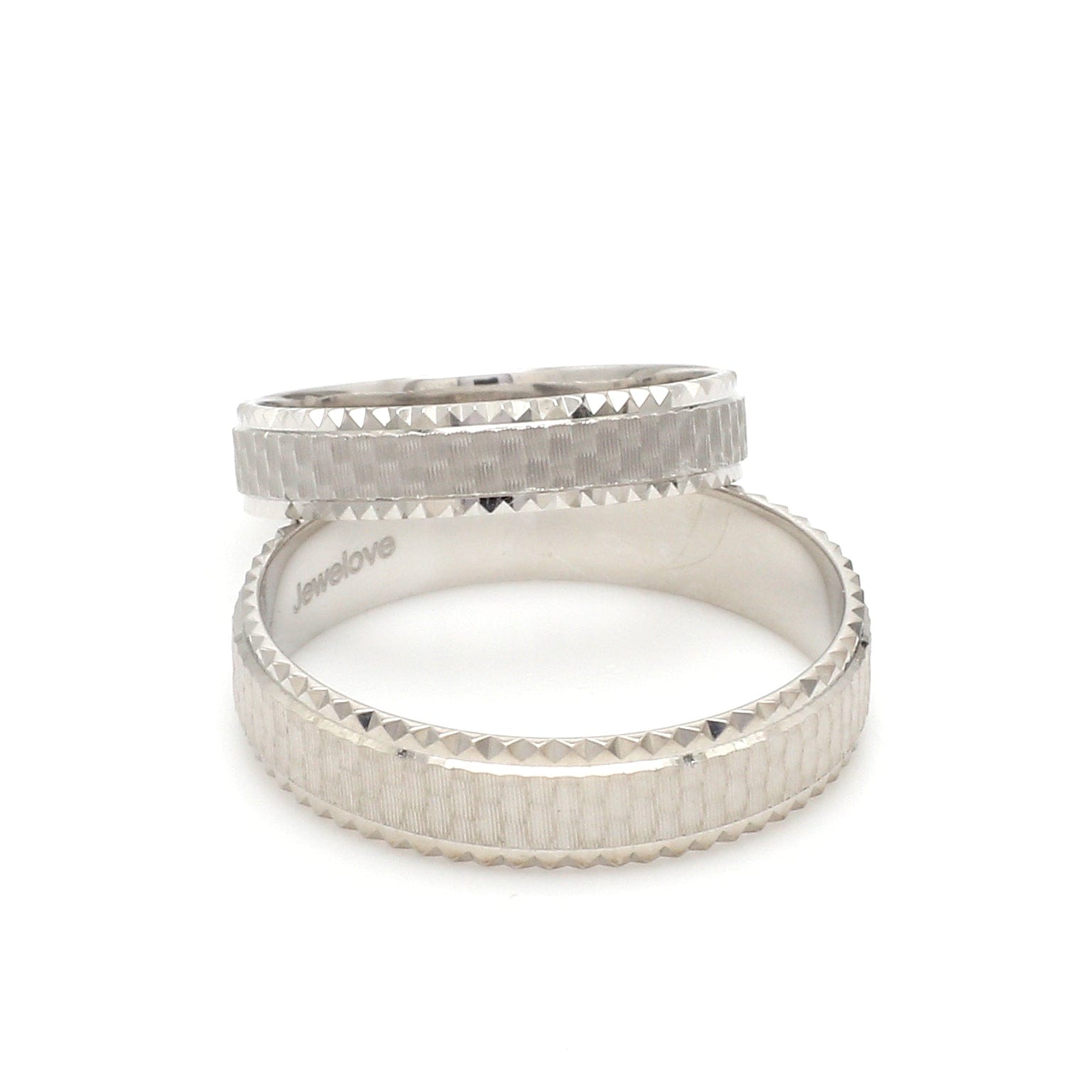 Jewelove™ Rings Platinum Love Bands for Couple JL PT 1306