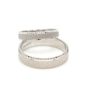 Jewelove™ Rings Platinum Love Bands for Couple JL PT 1306