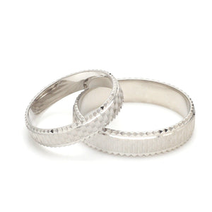 Jewelove™ Rings Platinum Love Bands for Couple JL PT 1306