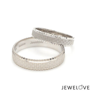 Jewelove™ Rings Platinum Love Bands for Couple JL PT 1306