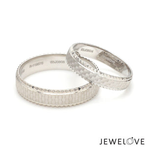 Jewelove™ Rings Platinum Love Bands for Couple JL PT 1306