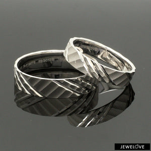 Jewelove™ Rings Platinum Love Bands for Couple JL PT 1307