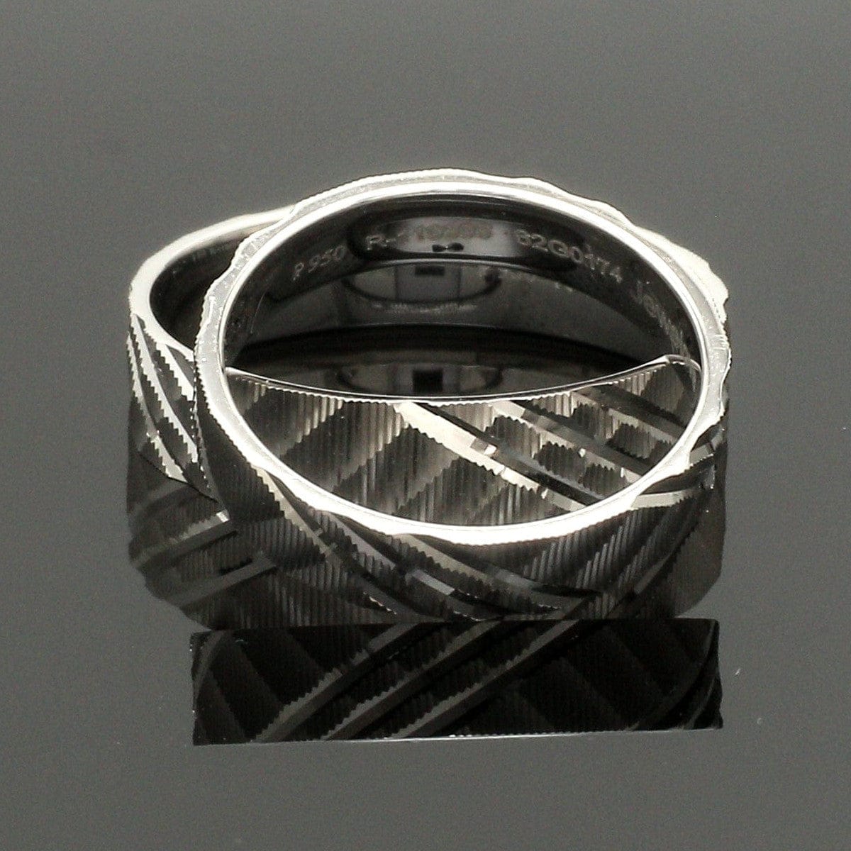 Jewelove™ Rings Platinum Love Bands for Couple JL PT 1307