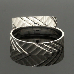 Jewelove™ Rings Platinum Love Bands for Couple JL PT 1307