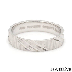 Jewelove™ Rings Platinum Love Bands for Couple JL PT 1307