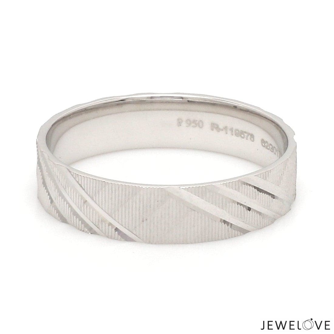 Jewelove™ Rings Platinum Love Bands for Couple JL PT 1307