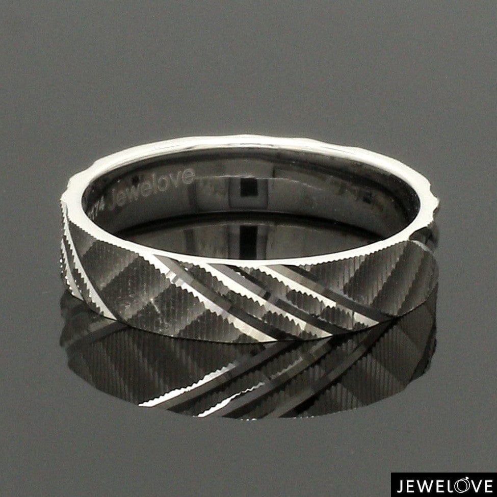 Jewelove™ Rings Platinum Love Bands for Couple JL PT 1307