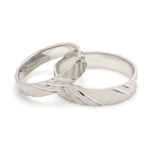 Jewelove™ Rings Platinum Love Bands for Couple JL PT 1307