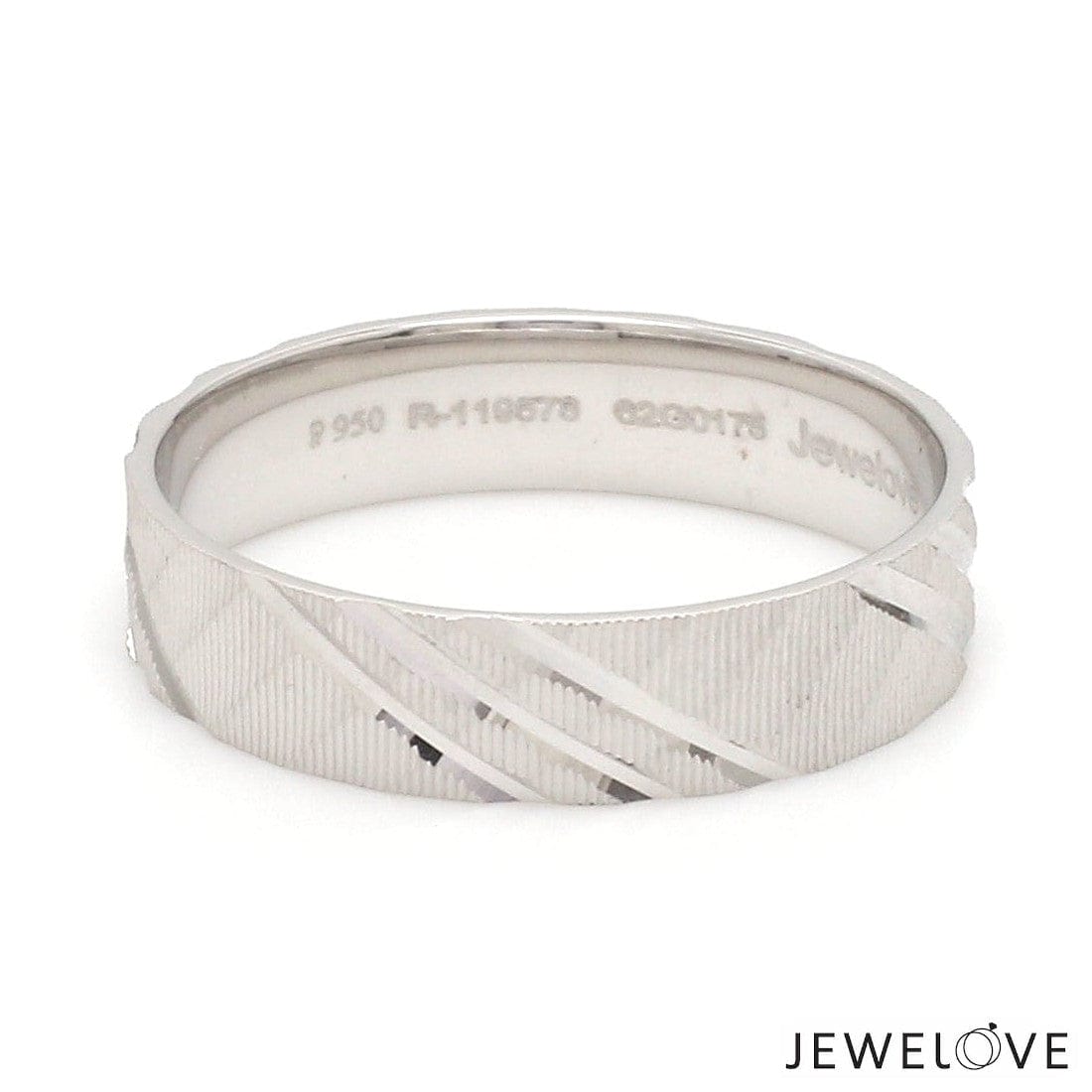 Jewelove™ Rings Platinum Love Bands for Couple JL PT 1307