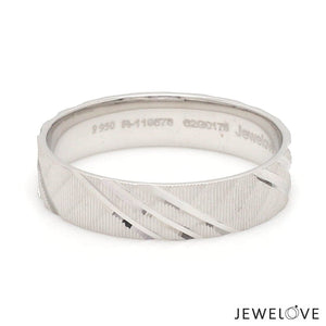 Jewelove™ Rings Platinum Love Bands for Couple JL PT 1307