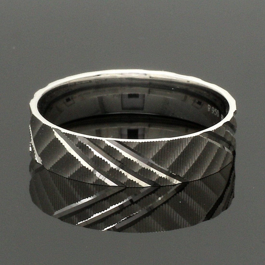 Jewelove™ Rings Men's Band only Platinum Love Bands for Couple JL PT 1307