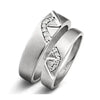 Jewelove™ Rings Platinum Love Bands with a Lovely Secret SJ PTO 220