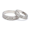 Jewelove™ Rings Platinum Love Bands with a Lovely Secret SJ PTO 220