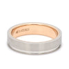 Jewelove™ Rings Platinum Love Bands with a Single Groove & Rose Gold Base JL PT 643