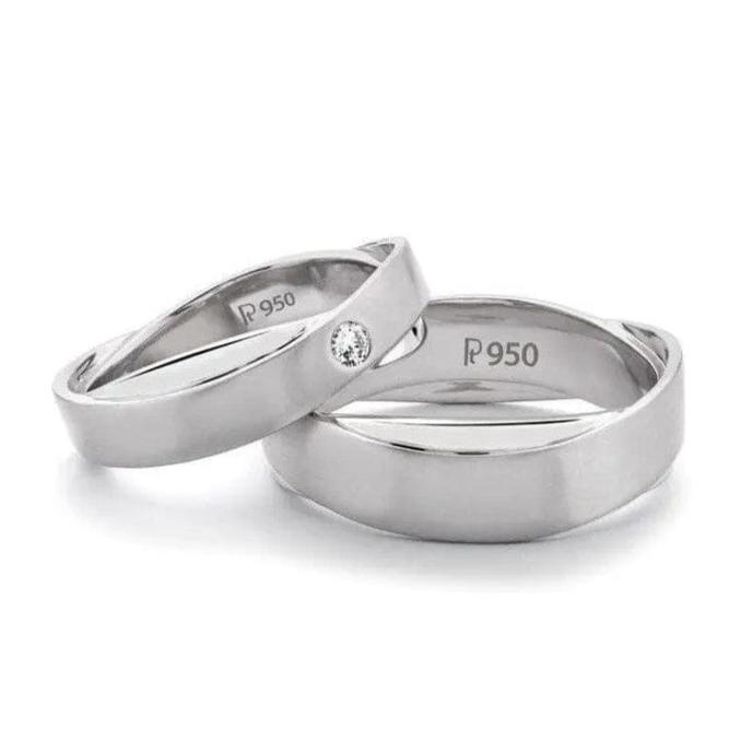 Jewelove™ Rings Platinum Love Bands with a Twist SJ PTO 111