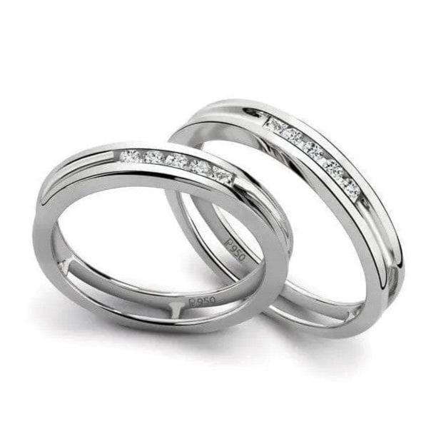 Jewelove™ Rings Platinum Love Bands with Channel Set Diamonds SJ PTO 139