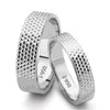 Jewelove™ Rings Platinum Love Bands with Diamond Cut SJ PTO 123