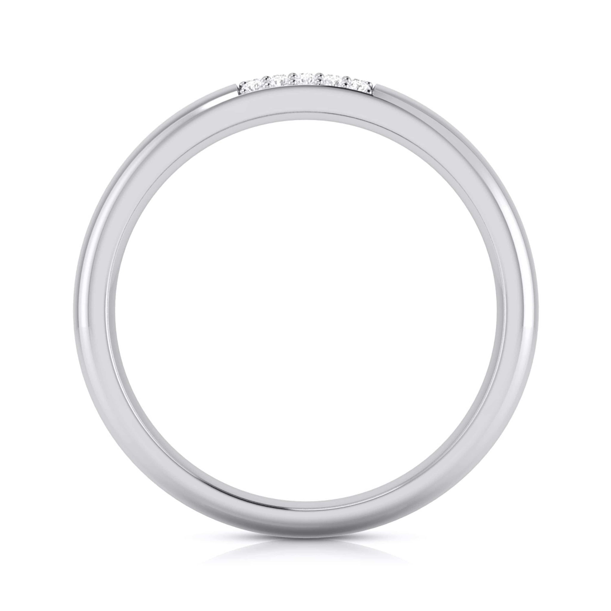 Jewelove™ Rings Platinum Love Bands with Diamond JL PT R-8016