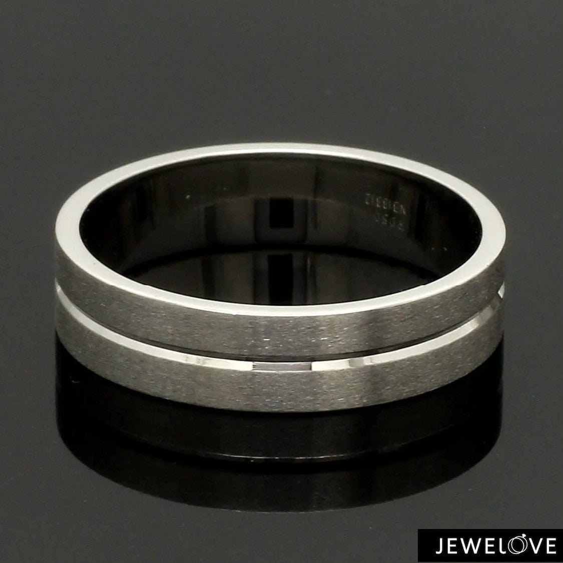 Jewelove™ Rings Platinum Love Bands with Princess cut Diamonds SJ PTO 241