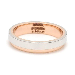 Jewelove™ Rings Platinum Love Bands with Rose Gold Step JL PT 925-A