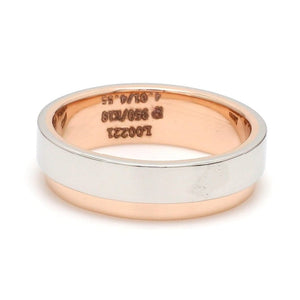 Jewelove™ Rings Platinum Love Bands with Rose Gold Step JL PT 925-A