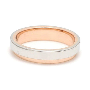 Jewelove™ Rings Platinum Love Bands with Rose Gold Step JL PT 925-A