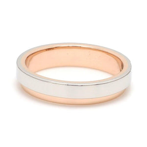 Jewelove™ Rings Platinum Love Bands with Rose Gold Step JL PT 925-A