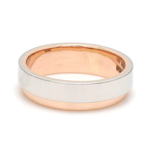 Jewelove™ Rings Platinum Love Bands with Rose Gold Step JL PT 925-A