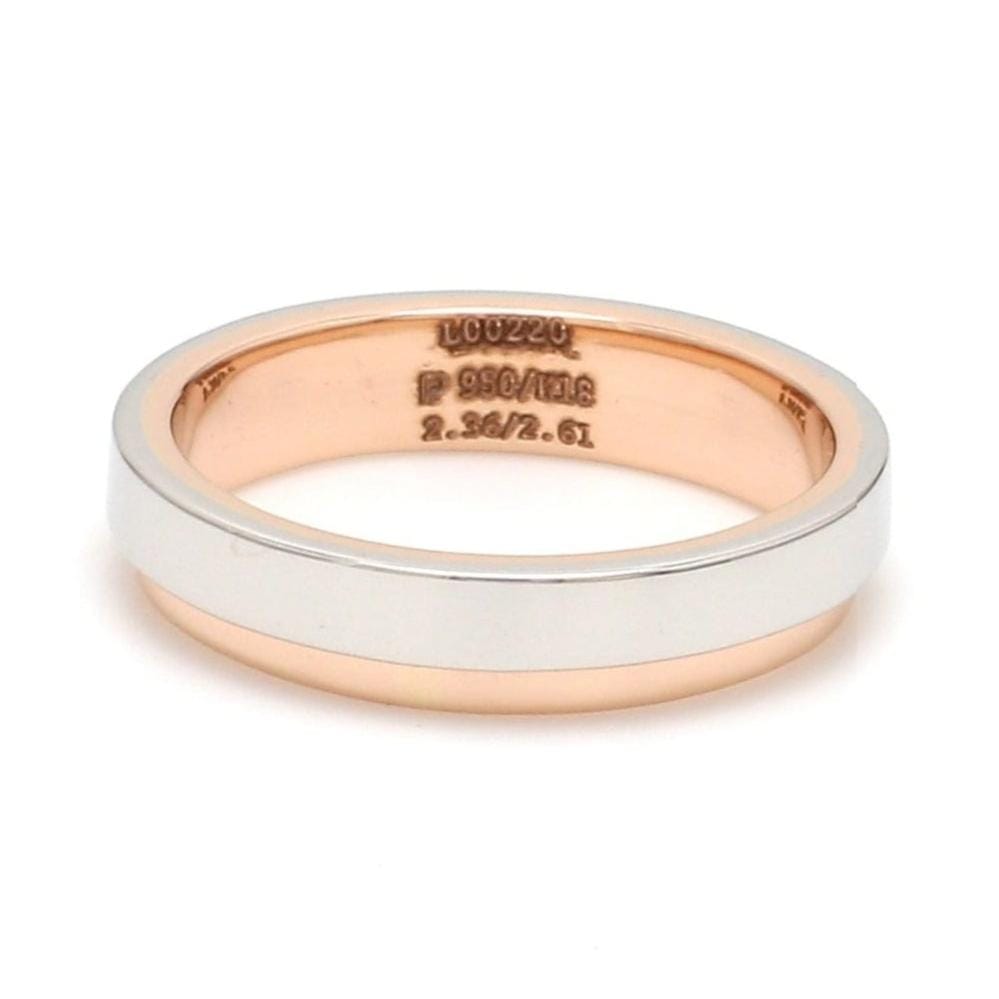 Jewelove™ Rings Platinum Love Bands with Rose Gold Step JL PT 925-A