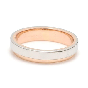 Jewelove™ Rings Women’s Band only Platinum Love Bands with Rose Gold Step JL PT 925-A