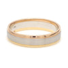 Jewelove™ Rings Platinum Love Bands with Rose Gold & Yellow Gold Edges JL PT 651